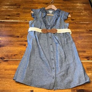 Maternity Chambray Shirt Dress